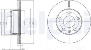 DELPHI Bremžu diski BG4023