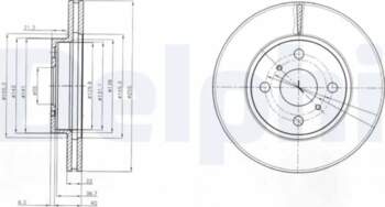 DELPHI Bremžu diski BG4053