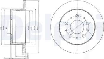 DELPHI Bremžu diski BG4061