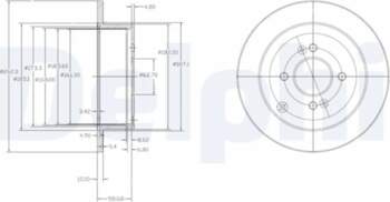 DELPHI Bremžu diski BG4097