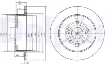 DELPHI Bremžu diski BG4178