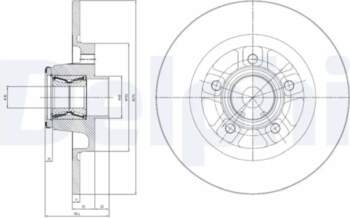 DELPHI Bremžu diski BG9113RSC