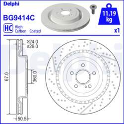 DELPHI Bremžu diski BG9414C