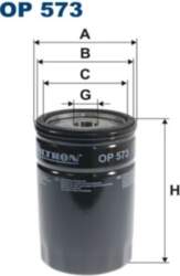 FILTRON Eļļas filtri OP 573
