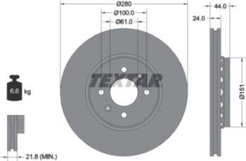 TEXTAR Bremžu diski 92254603