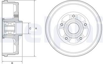 DELPHI Bremžu trumulis BFR611