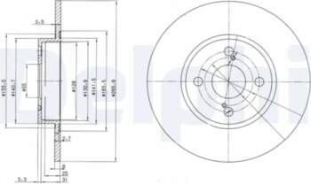 DELPHI Bremžu diski BG3186