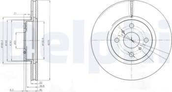 DELPHI Bremžu diski BG4054