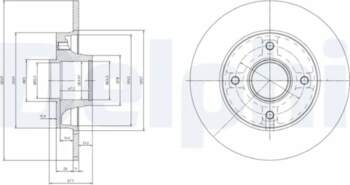 DELPHI Bremžu diski BG9022RSC