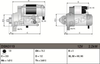 DENSO Starteris DSN3119