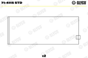 GLYCO Klaņa gultnis 71-4115 STD