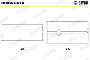 GLYCO Kloķvārpstas gultnis H1013/5 STD