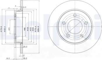 DELPHI Bremžu diski BG4025C