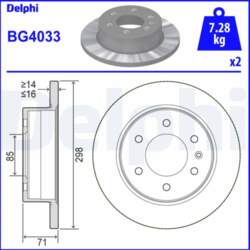 DELPHI Bremžu diski BG4033