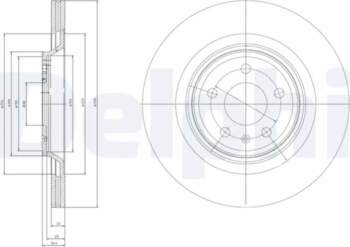 DELPHI Bremžu diski BG4078