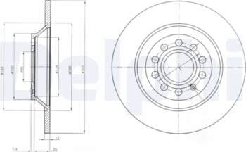 DELPHI Bremžu diski BG4088