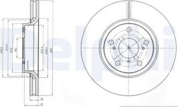 DELPHI Bremžu diski BG4236C