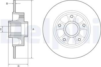 DELPHI Bremžu diski BG9230RSC