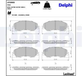 DELPHI Bremžu kluči LP3905