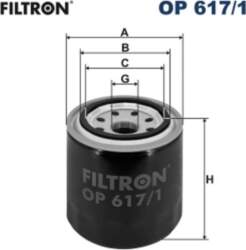 FILTRON Eļļas filtri OP 617/1