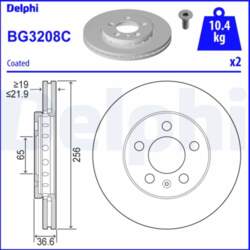DELPHI Bremžu diski BG3208C