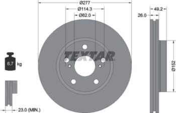 TEXTAR Bremžu diski 92257703