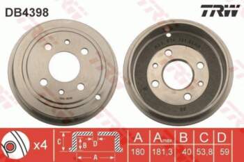TRW Bremžu trumulis DB4398