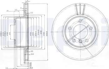 DELPHI Bremžu diski BG3870