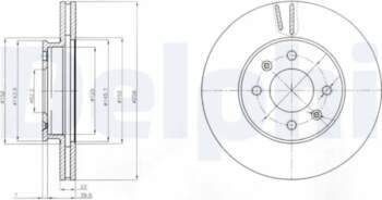 DELPHI Bremžu diski BG4096