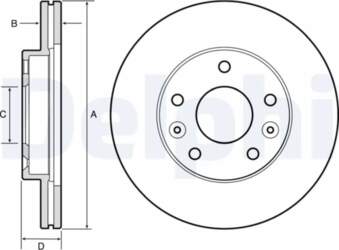 DELPHI Bremžu diski BG4455