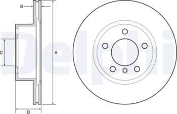 DELPHI Bremžu diski BG4645C