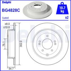 DELPHI Bremžu diski BG4828C