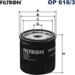 FILTRON Eļļas filtri OP 616/3