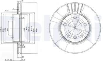 DELPHI Bremžu diski BG2623C