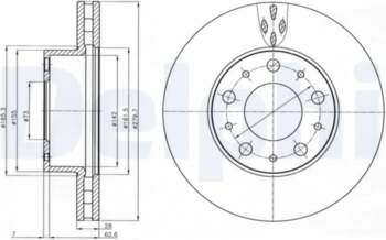 DELPHI Bremžu diski BG4059