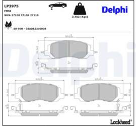 DELPHI Bremžu kluči LP3975