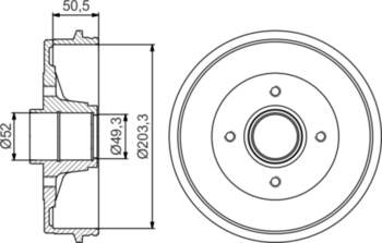 BOSCH Bremžu trumulis 0 986 477