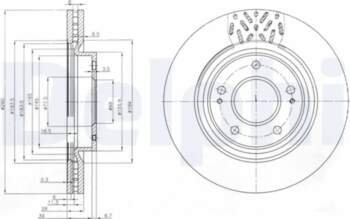 DELPHI Bremžu diski BG4034