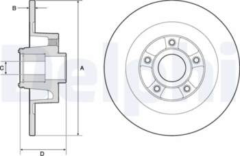 DELPHI Bremžu diski BG9135RS