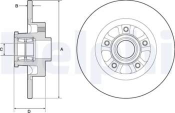 DELPHI Bremžu diski BG9190RSC