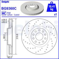 DELPHI Bremžu diski BG9360C