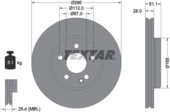 TEXTAR Bremžu diski 92254803