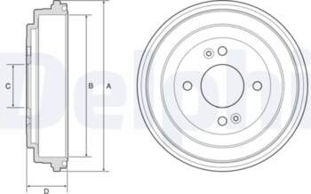 DELPHI Bremžu trumulis BF580