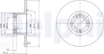 DELPHI Bremžu diski BG2081