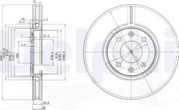 DELPHI Bremžu diski BG3675