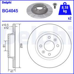 DELPHI Bremžu diski BG4045