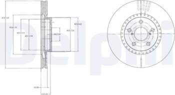 DELPHI Bremžu diski BG9074