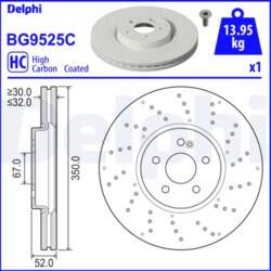 DELPHI Bremžu diski BG9525C