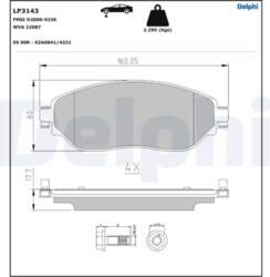 DELPHI Bremžu kluči LP3143