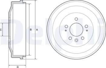 DELPHI Bremžu trumulis BF558